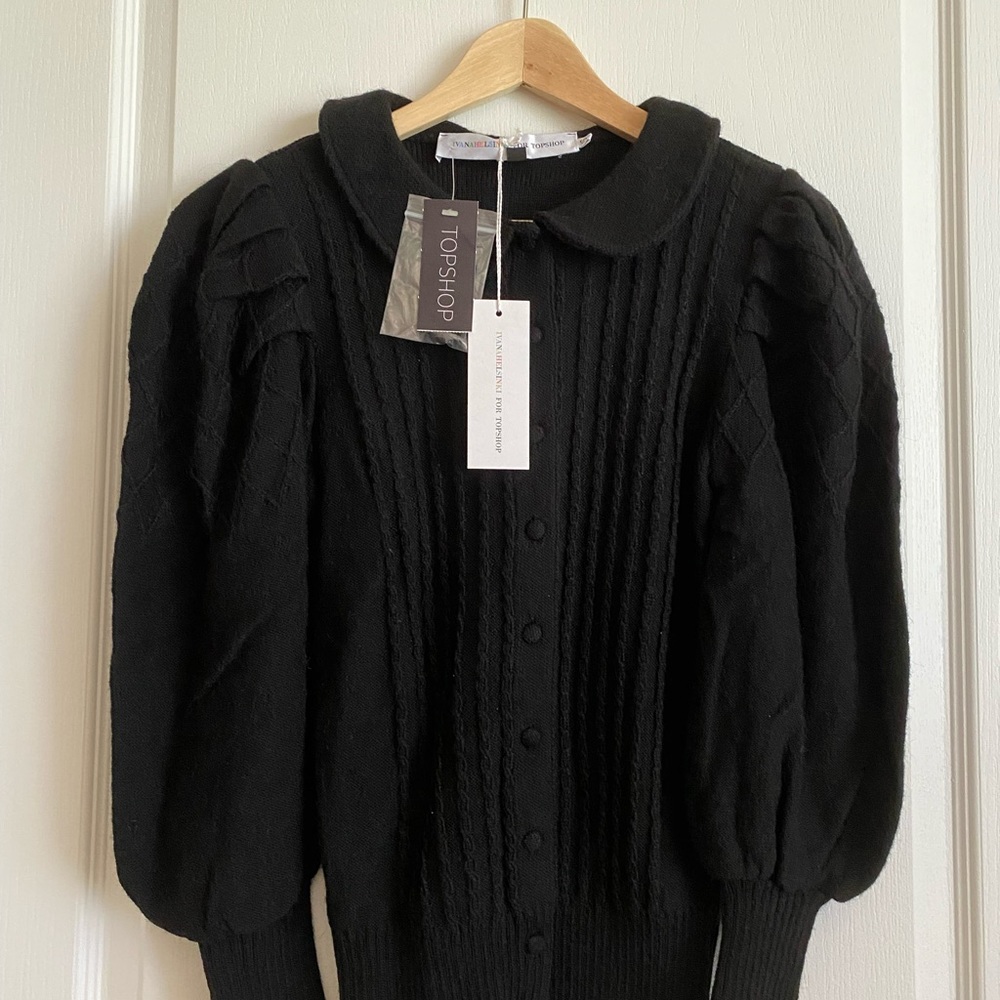 Topshop x Ivana Helsinki Puff Sleeve Sweater XS